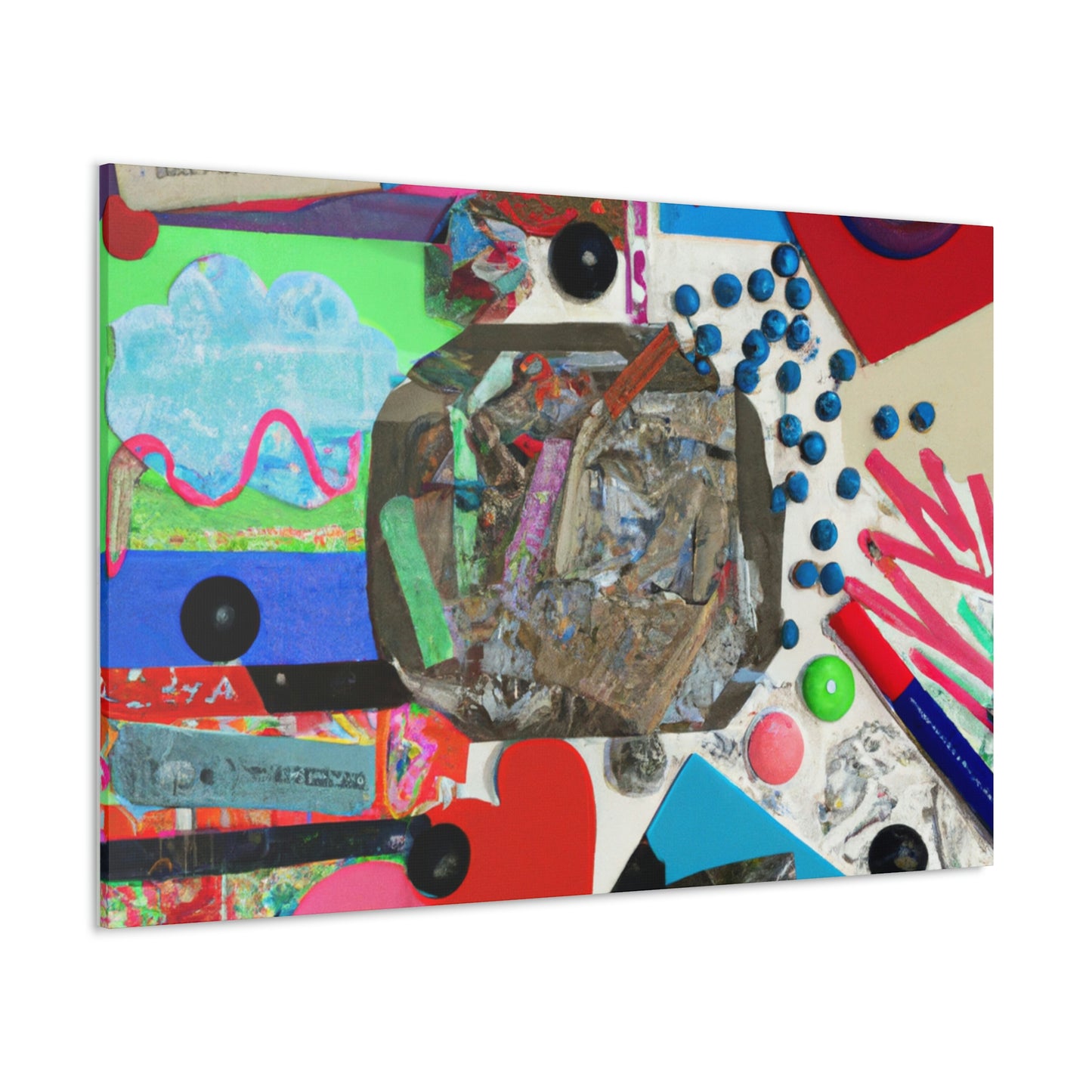 "Express Yourself: A Found Object Collage" - Canvas