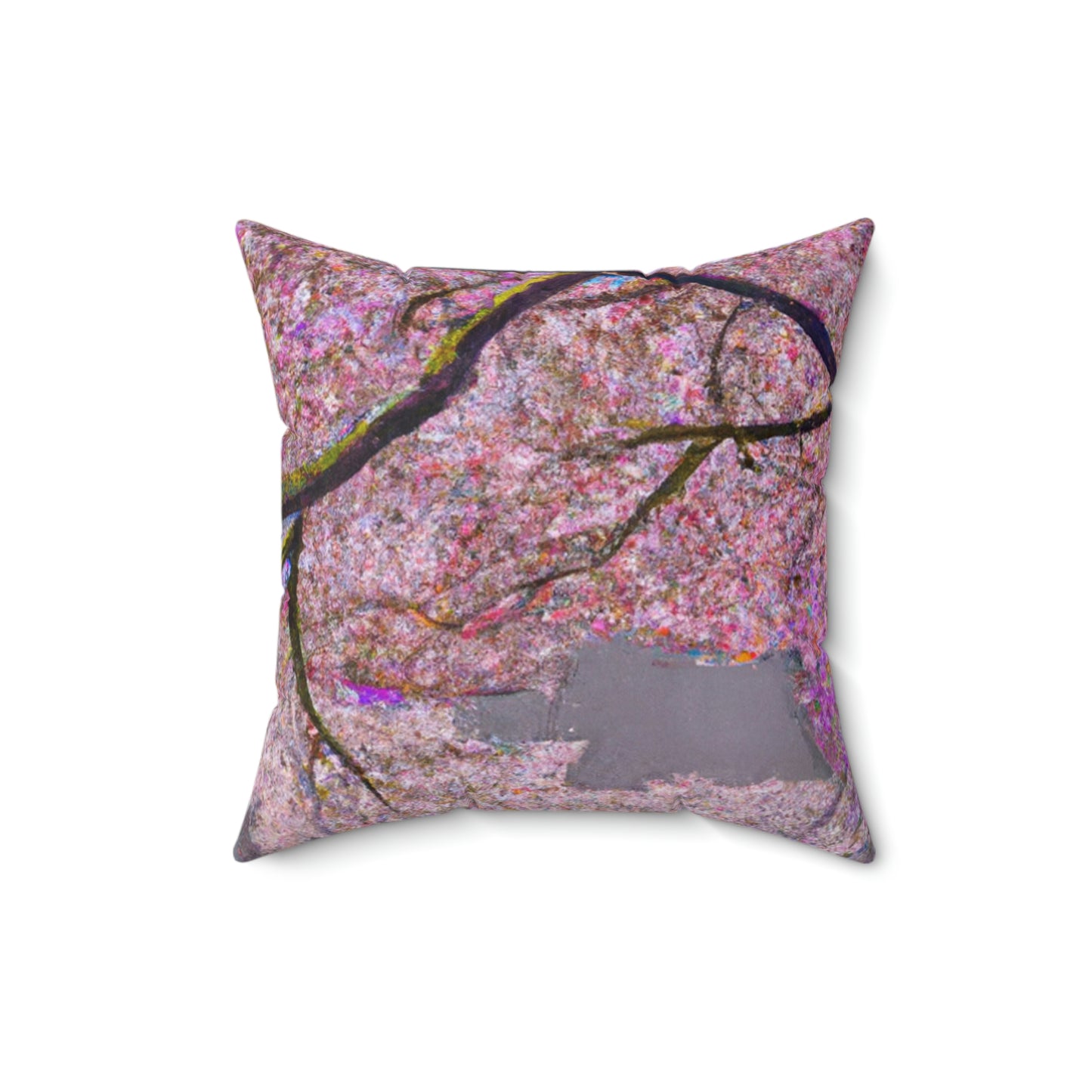 "A Moment of Calm Beneath the Cherry Blossoms" - The Alien Square Pillow