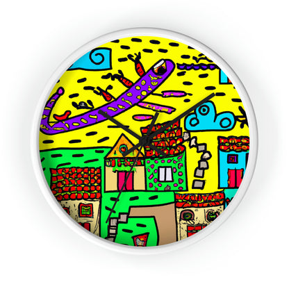 "A Slumbering Village of the Soaring Dragon" - The Alien Wall Clock