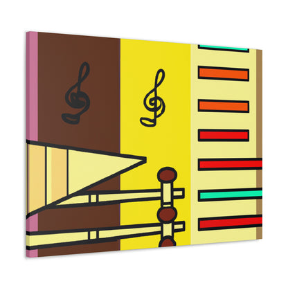 "Four Colors Tribute: Ancient Musical Artistry" - Canvas