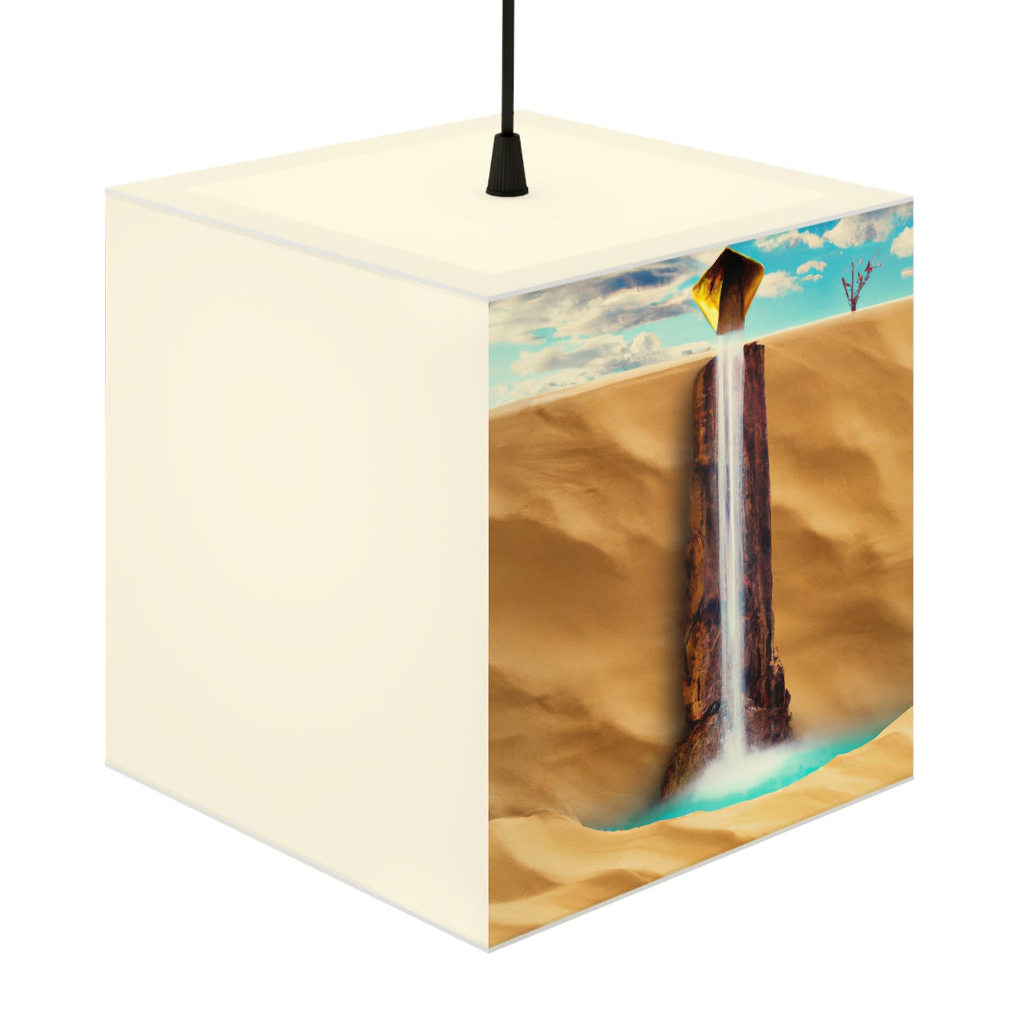 "Lonely Waterfall in a Desolate Desert" - The Alien Light Cube Lamp