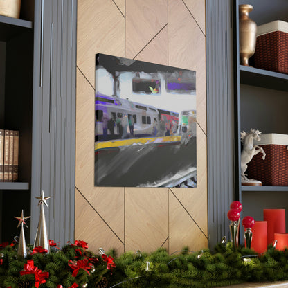 "Harboring the Hustle: Capturing the Vibrancy of the Train Station" - Canvas