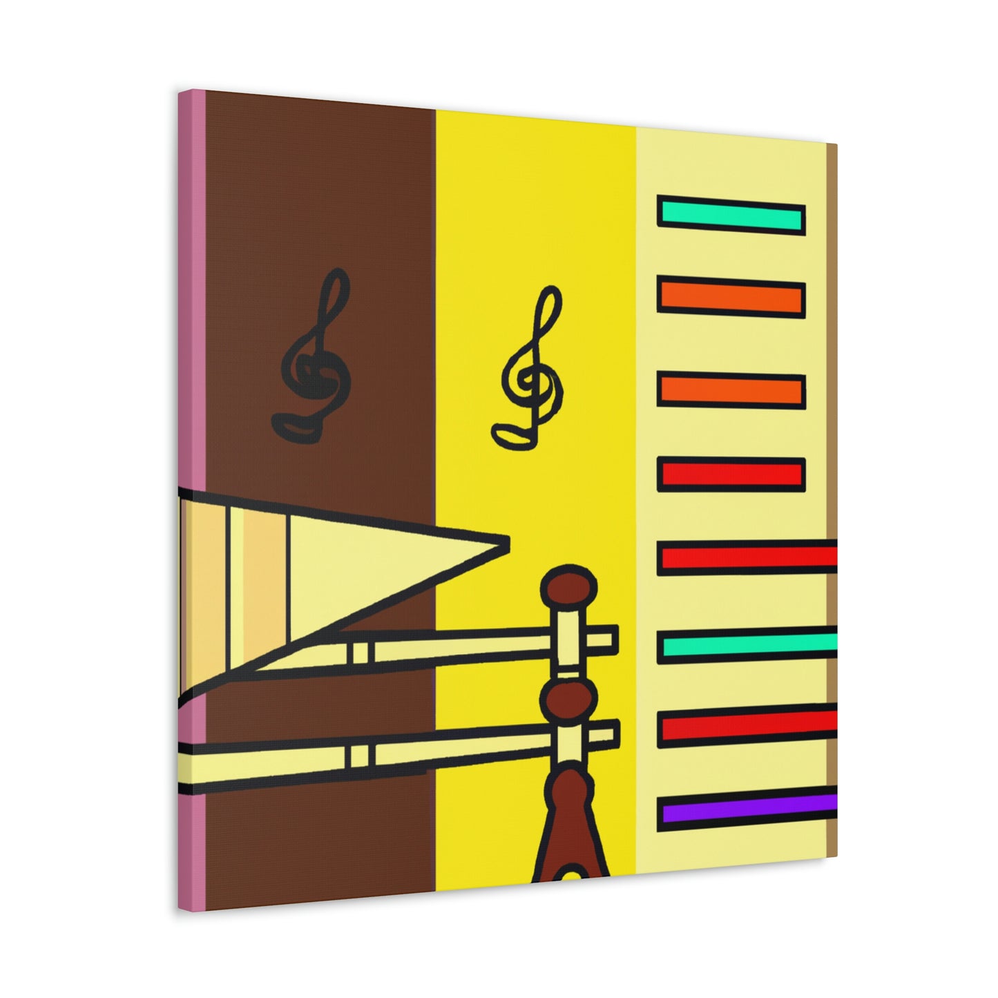 "Four Colors Tribute: Ancient Musical Artistry" - Canvas