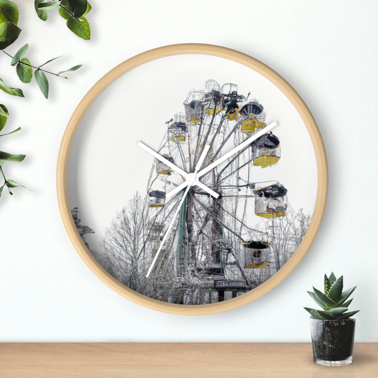 "Lonely Wheel in a Winter Wonderland" - El reloj de pared alienígena