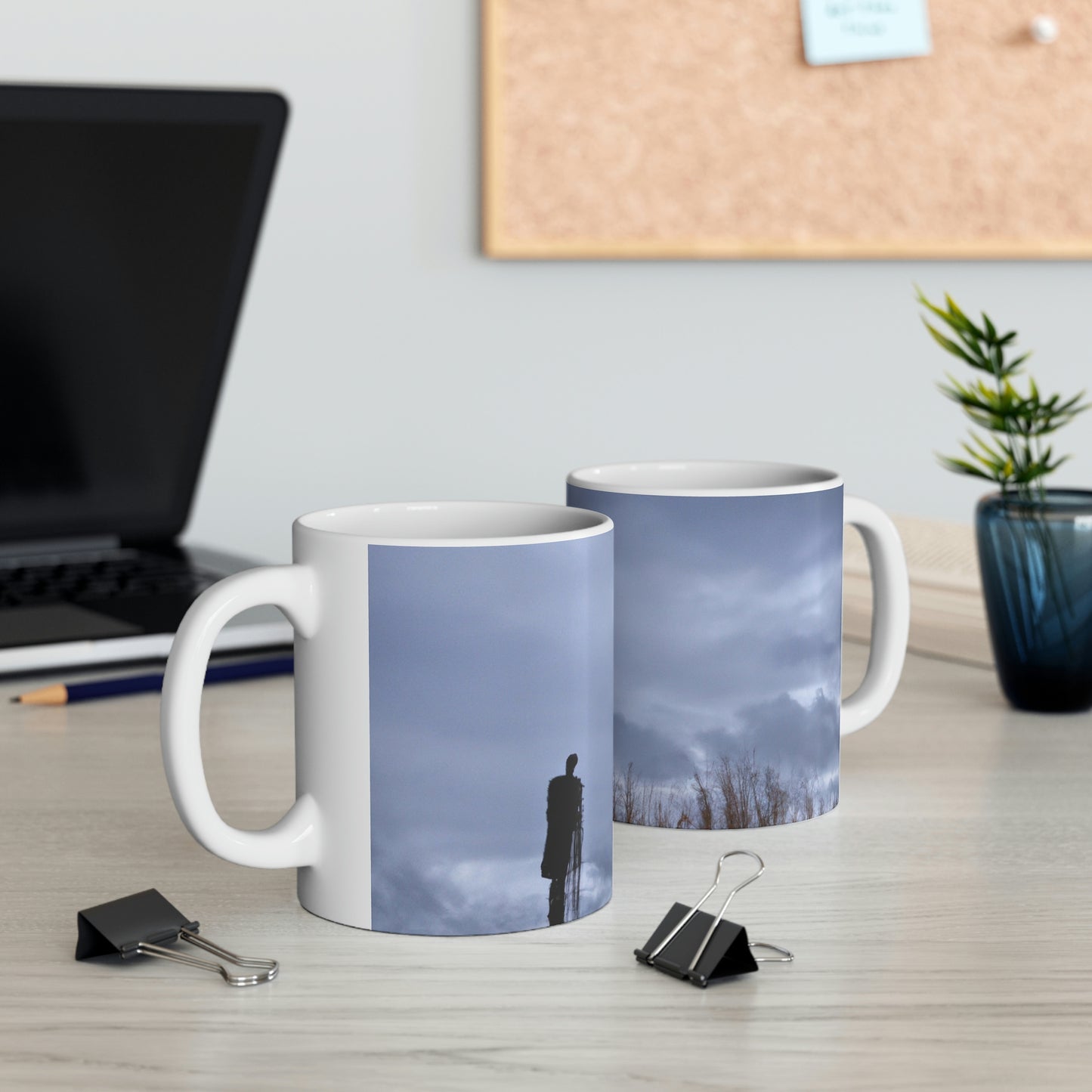 "Lonely Sentinels in the Autumn Sky" - The Alien Ceramic Mug 11 oz