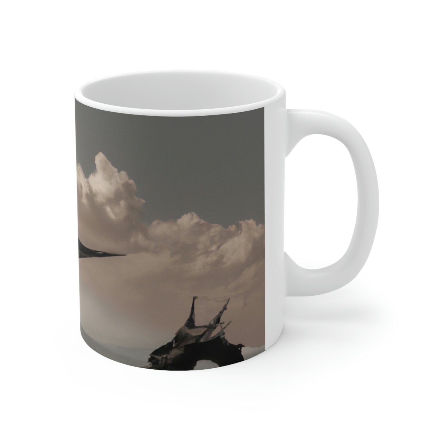 "A Warrior's Last Stand: The Battle Against the Metal Dragon" - The Alien Ceramic Mug 11 oz