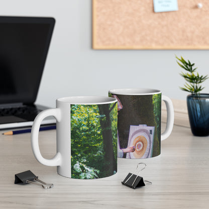 "Enchantment in Oil: A Young Artist's Vision of a Magical Forest" - The Alien Ceramic Mug 11 oz