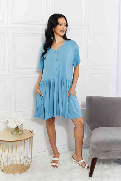 Yelete Oh Sweet Spring Button-up-Flare-Kleid in voller Größe