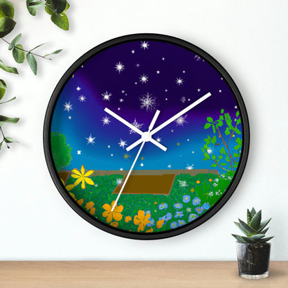 "Un jardín celestial de color" - El reloj de pared alienígena