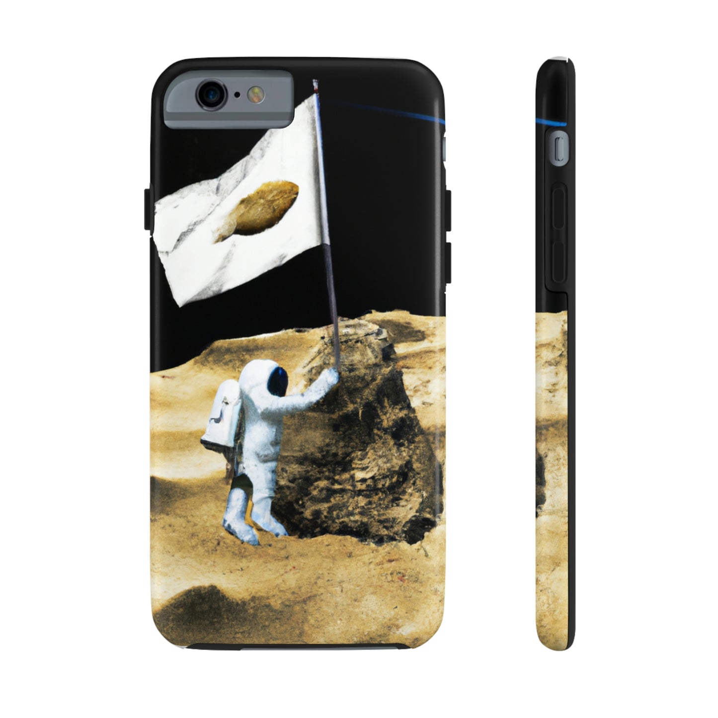 "Reclamando espacio: la plantación de la bandera del asteroide del astronauta" - The Alien Tough Phone Cases