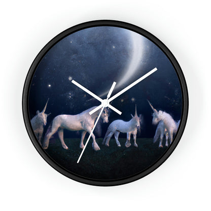 "Moonlit Mystique" - The Alien Wall Clock