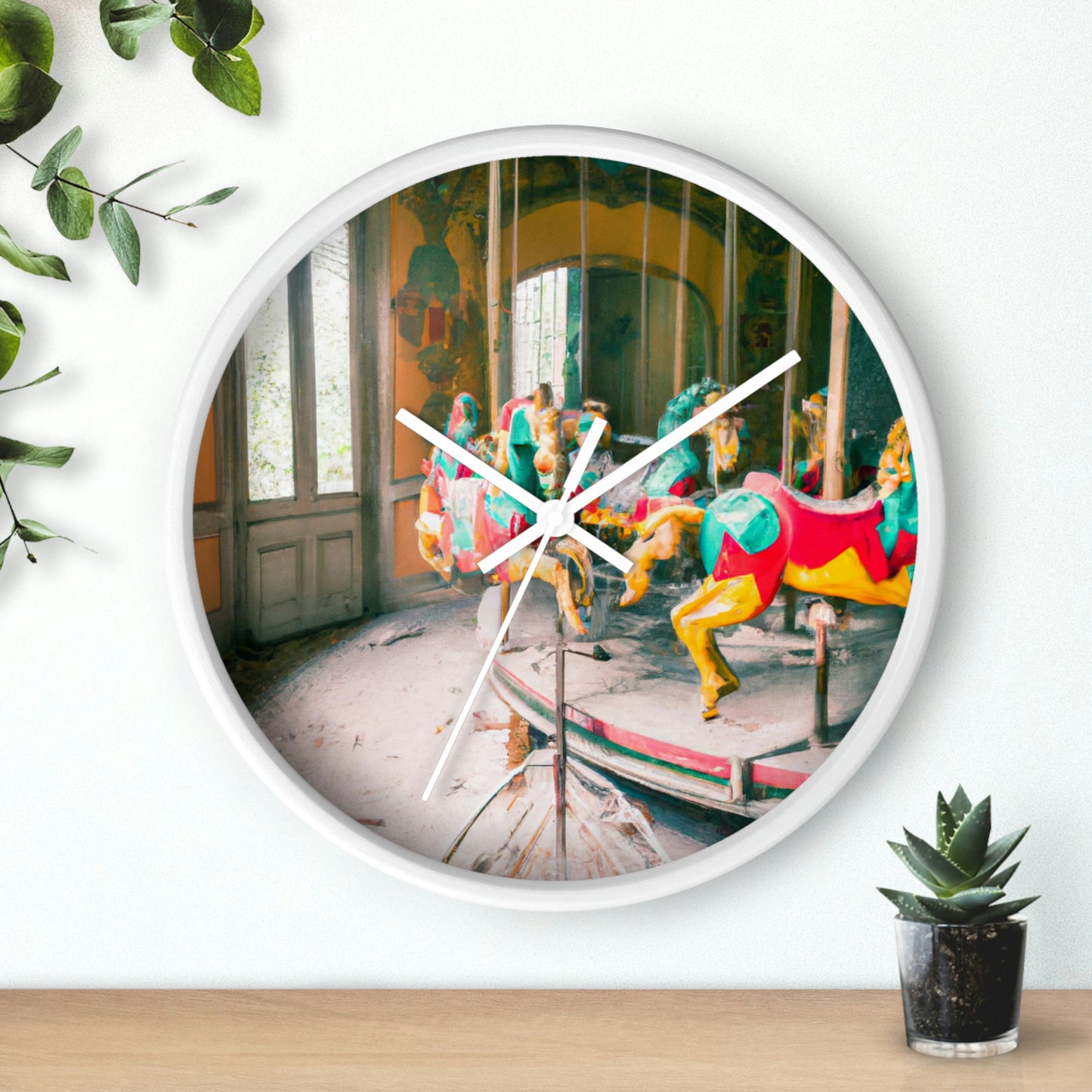 "The Carousel in the Haunted Mansion" - The Alien Wall Clock