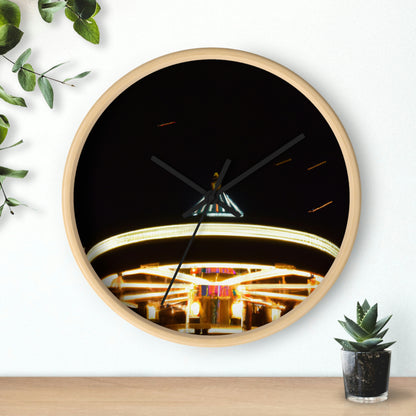 "Carousel Nights: A Glimmer of Starlight" - The Alien Wall Clock