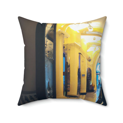 "Flucht aus dem verzauberten Palast" - Das Alien Square Pillow