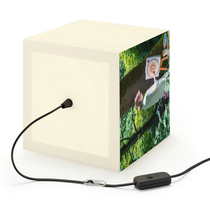 "Enchantment in Oil: A Young Artist's Vision of a Magical Forest" - The Alien Light Cube Lamp