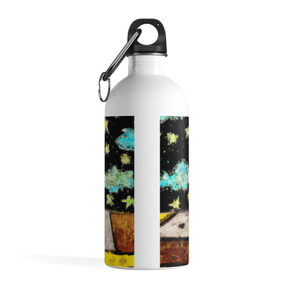 "Cosmic Oasis: A Journey to a Floating City Amid the Sea of Stars" - The Alien Stainless Steel Water Bottle