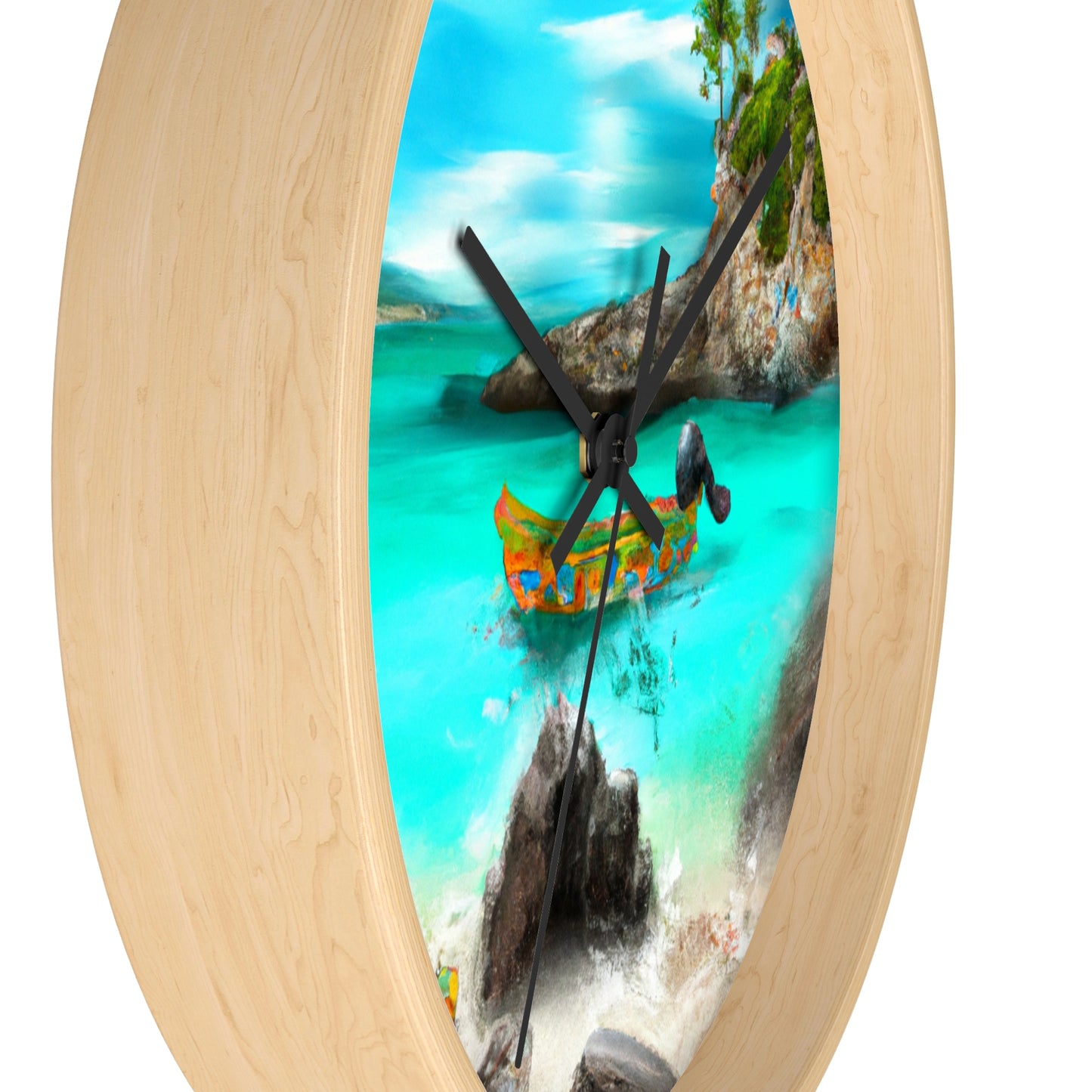 "Caribbean Fiesta on the Beach - A Digital Exploration of Mexican Culture" - The Alien Wall Clock