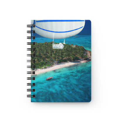 "Exploring Mystery Island by Airship" - Das Alien Spiral Bound Journal