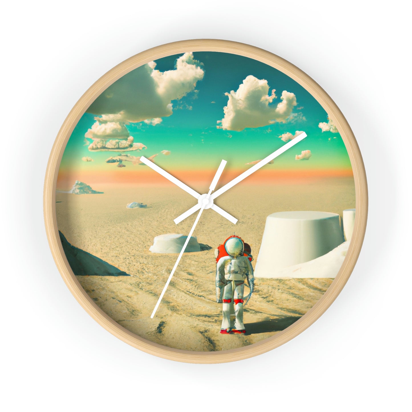 "A Strayed Astronaut: Alone on a Forlorn Planet" - The Alien Wall Clock