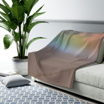 "A Painted Reflection of Solitude" - The Alien Sherpa Fleece Blanket