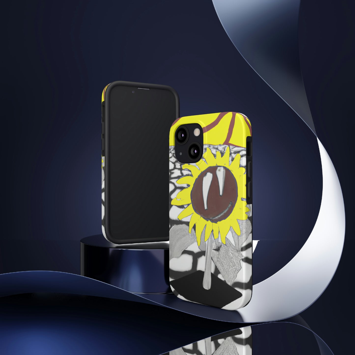 „Eine Sonnenblume, die auf einem ausgedörrten Feld verwelkt“ – The Alien Tough Phone Cases