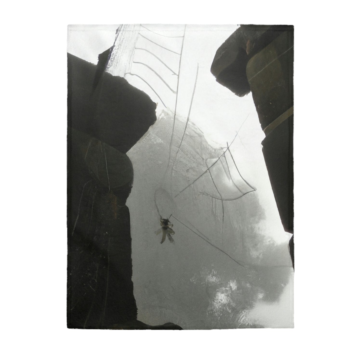 "Ghostly Cobwebs in the Ruins" - The Alien Velveteen Plush Blanket