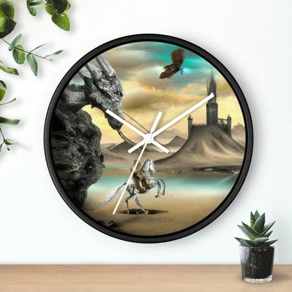 The Knight and the Dragon's Throne - The Alien Wall Clock