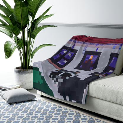 "Caper in the Mansion: A Raccoon's Adventure" - The Alien Sherpa Fleece Blanket