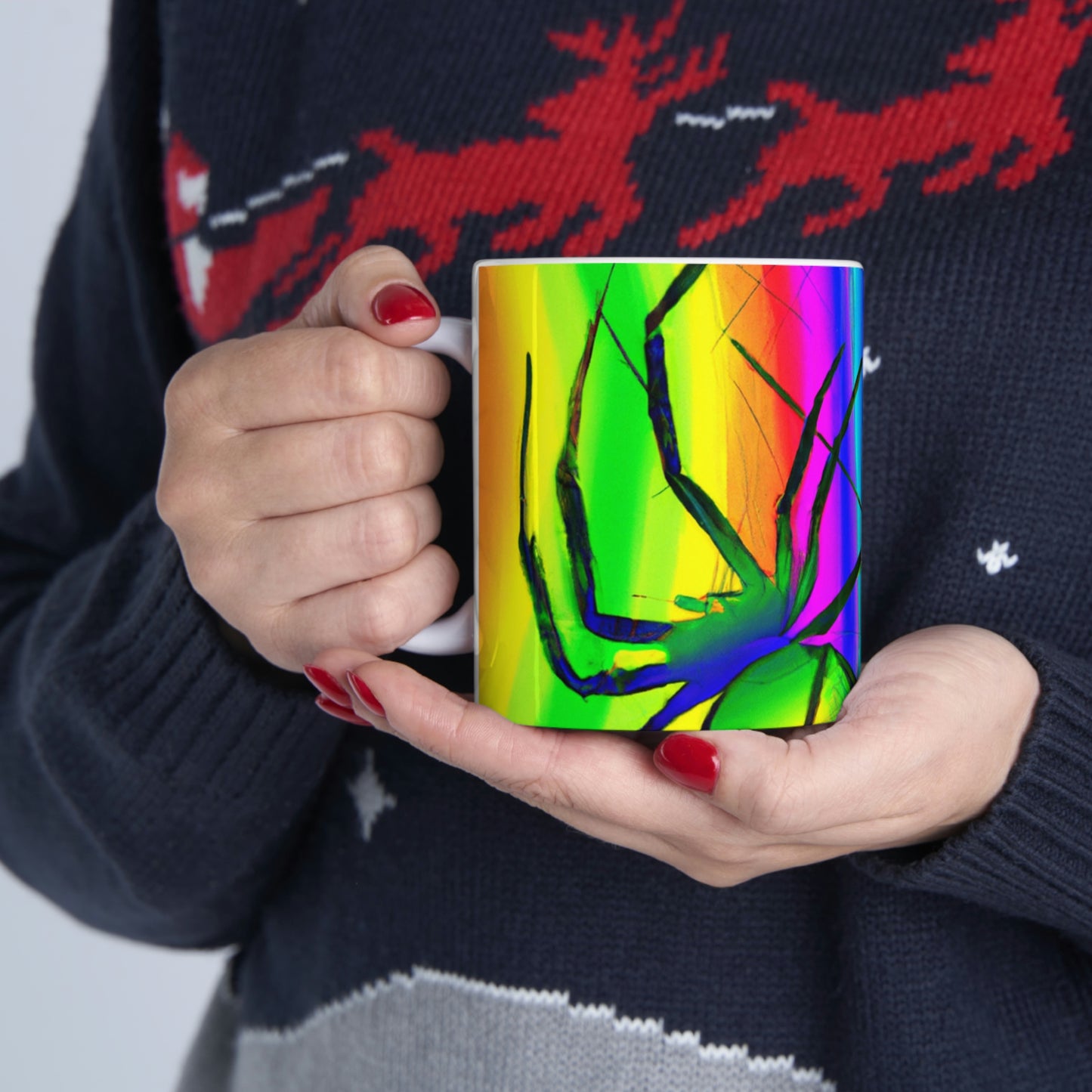 "A Spinnerette's Prismatic Web" - Der Alien-Keramikbecher 11 oz