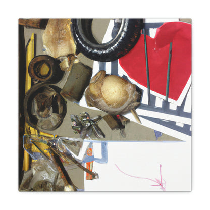 "A Celebration of Local Beauty: A Found Object Collage" - Canvas