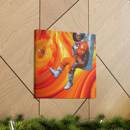 "Journeying in the Burning Orange Galaxy" - The Alien Canva