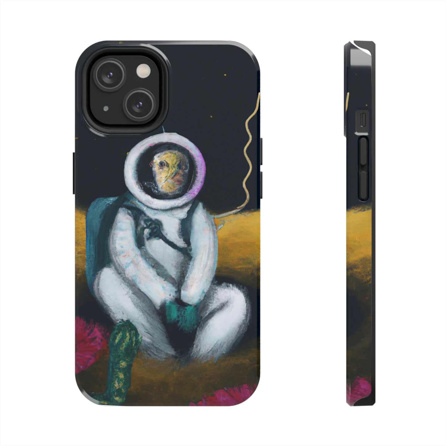 "Allein im Dunkeln: Das Überleben eines einsamen Astronauten" - Die Alien Tough Phone Cases