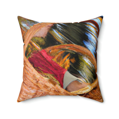 "Autumn Picnic in the Forest" - The Alien Square Pillow