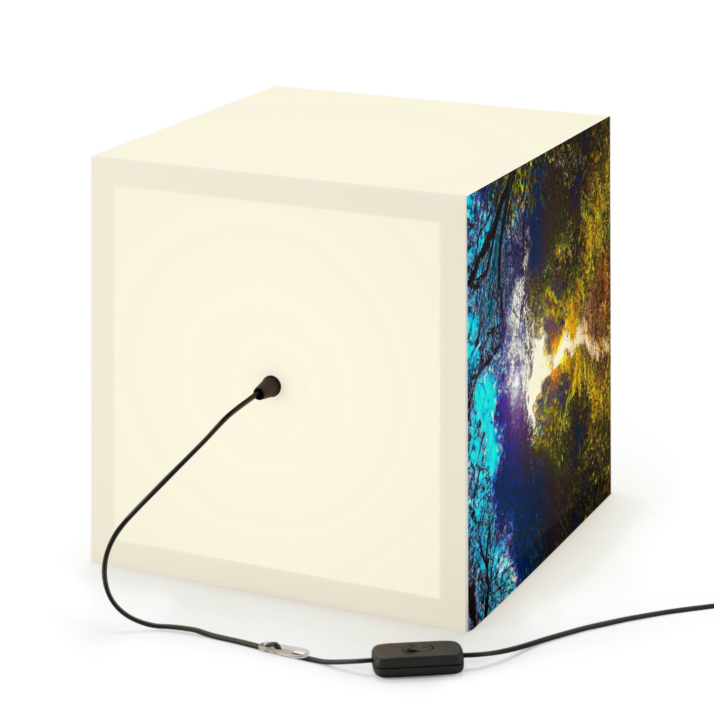 "Ein Lichtstrahl auf einem vergessenen Pfad" - Die Alien Light Cube Lampe