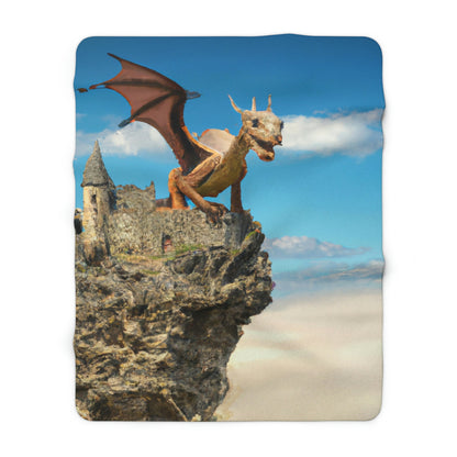 "Dragon Throne of ancients" - The Alien Sherpa Fleece Blanket