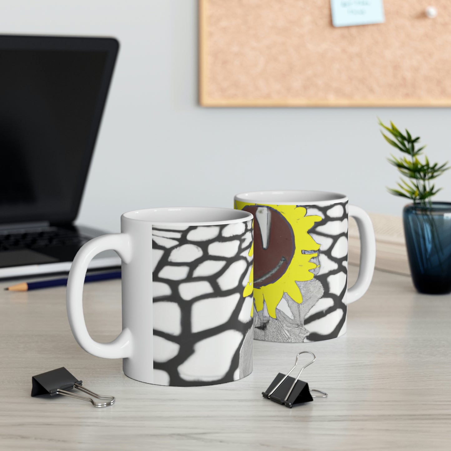 "A Sunflower Withering on a Parched Field" - The Alien Ceramic Mug 11 oz