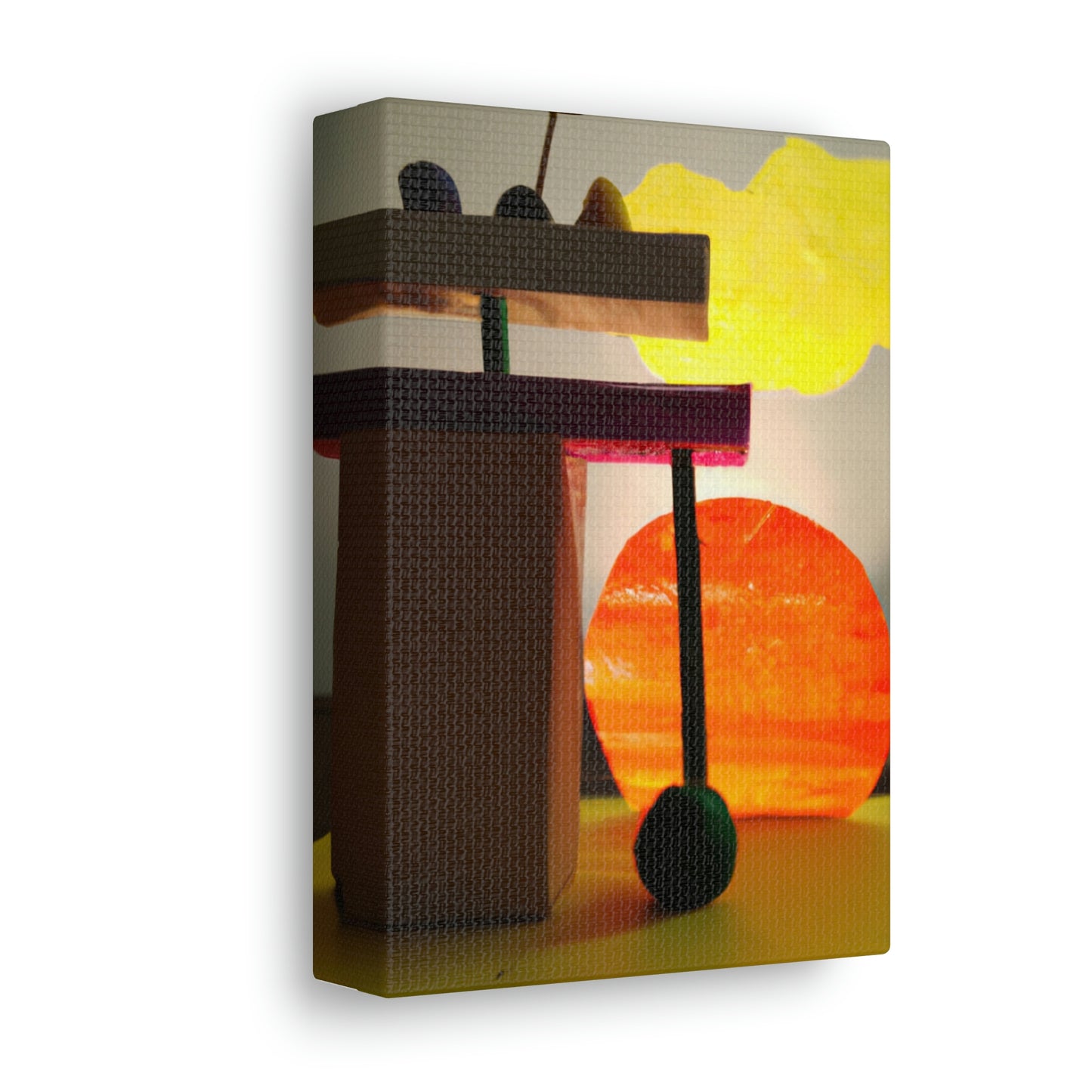 "Sunset Sculpture from Found Objects" - The Alien Canva.