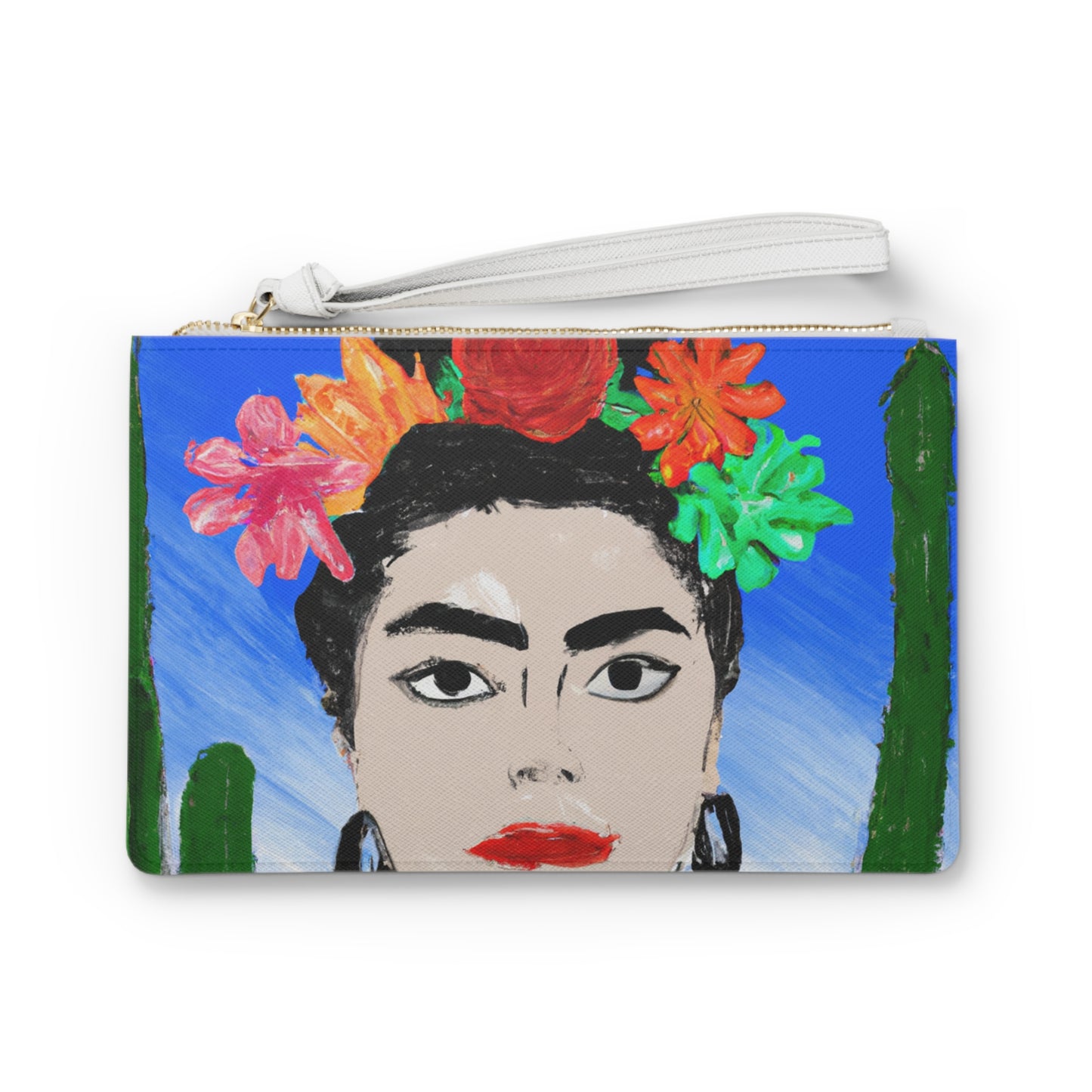 „Feurige Frida: Eine mexikanische Ikone mit farbenfroher Kultur malen“ – The Alien Clutch Bag