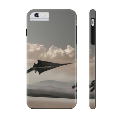 "A Warrior's Last Stand: The Battle Against the Metal Dragon" - Die Alien Tough Phone Cases