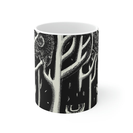 "Medianoche en el bosque místico" - Taza de cerámica The Alien 11 oz