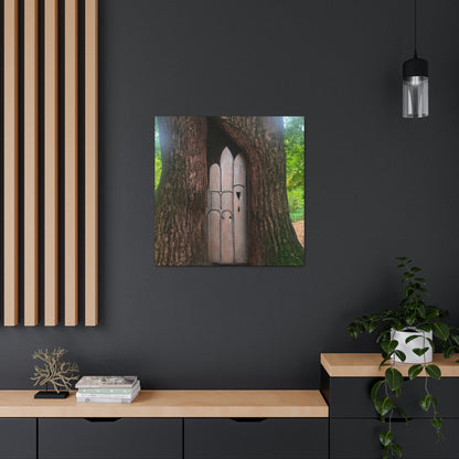 "The Mysterious Tree Door" - The Alien Canva