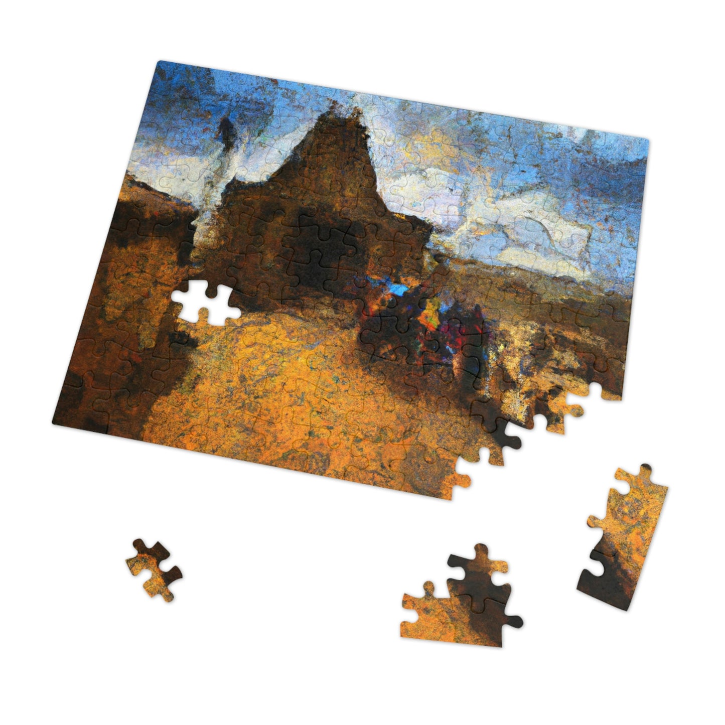 "Dusty Pilgrims at the Forgotten Shrine" - The Alien Jigsaw Puzzle