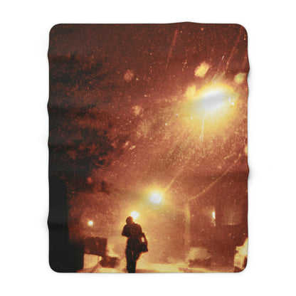 "Twinkle Snow Steps" - The Alien Sherpa Fleece Blanket