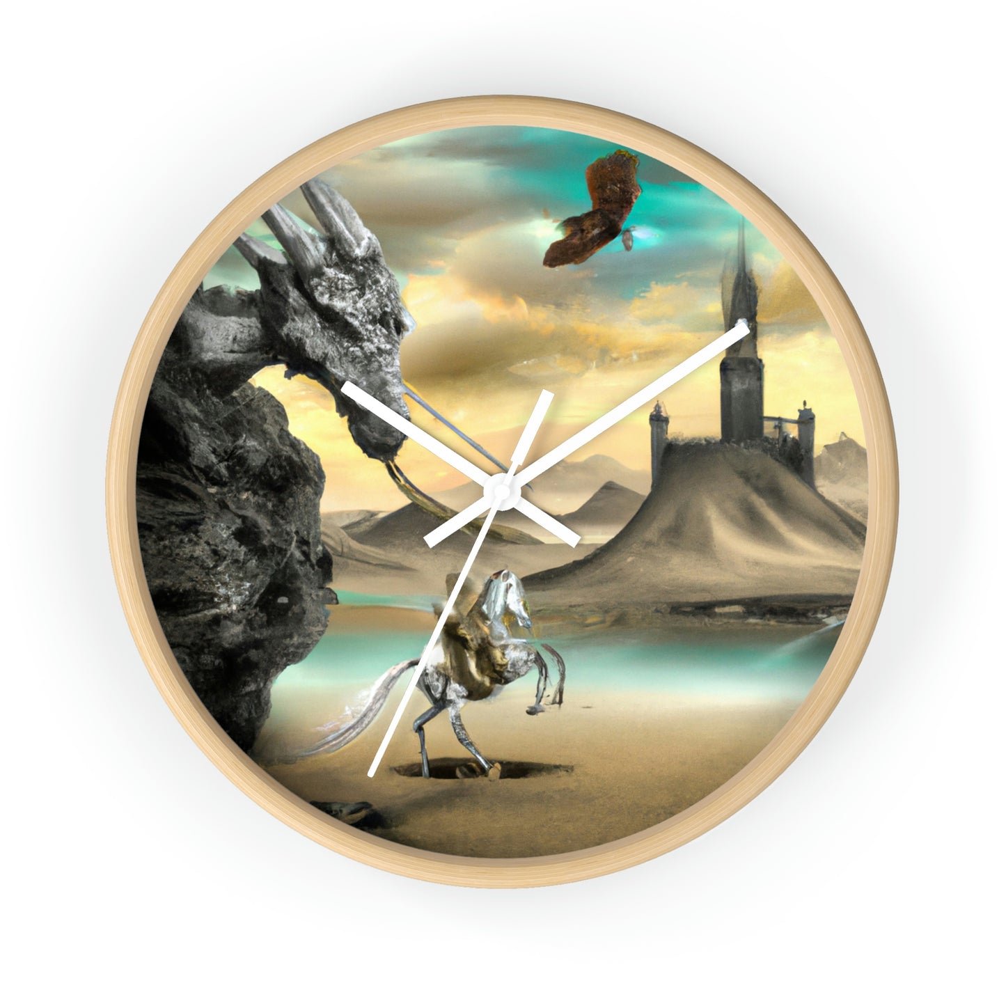 The Knight and the Dragon's Throne - The Alien Wall Clock