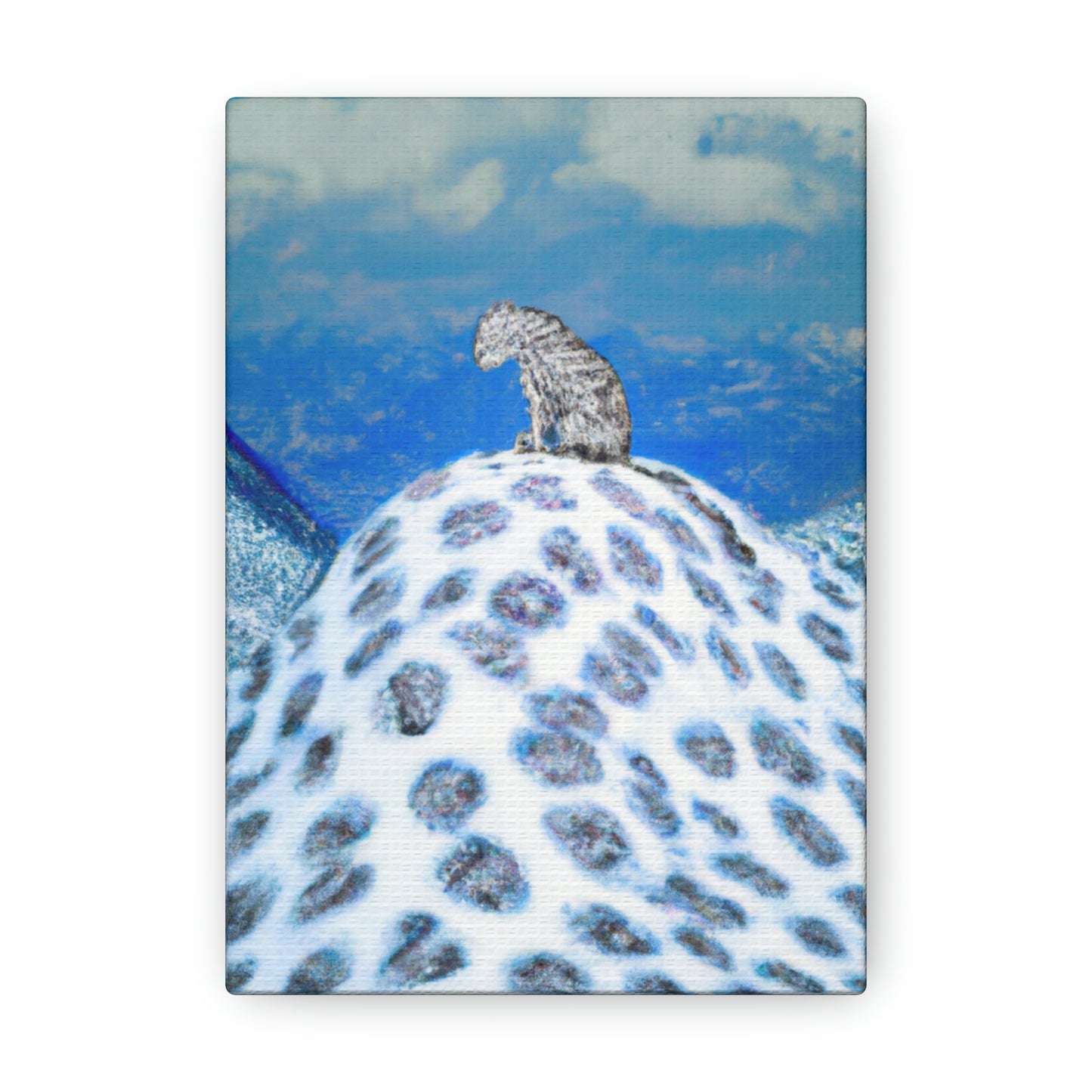 "La perca solitaria del leopardo de las nieves" - The Alien Canva