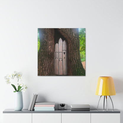 "The Mysterious Tree Door" - The Alien Canva