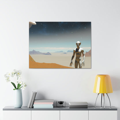 "Auf der Suche nach einem neuen Zuhause: Die Reise des einsamen Aliens" - The Alien Canva