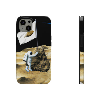 "Claiming Space: Das Pflanzen der Asteroidenflagge des Astronauten" - Die Alien Tough Phone Cases