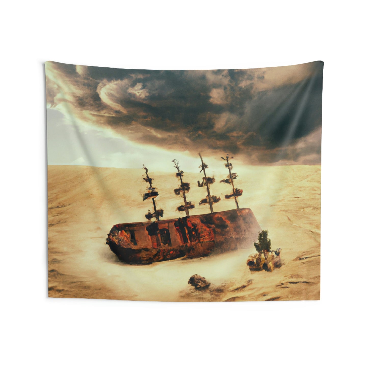 "Lost at Sea: Stranded On A Stormy Desert Island" - The Alien Wall Tapestries