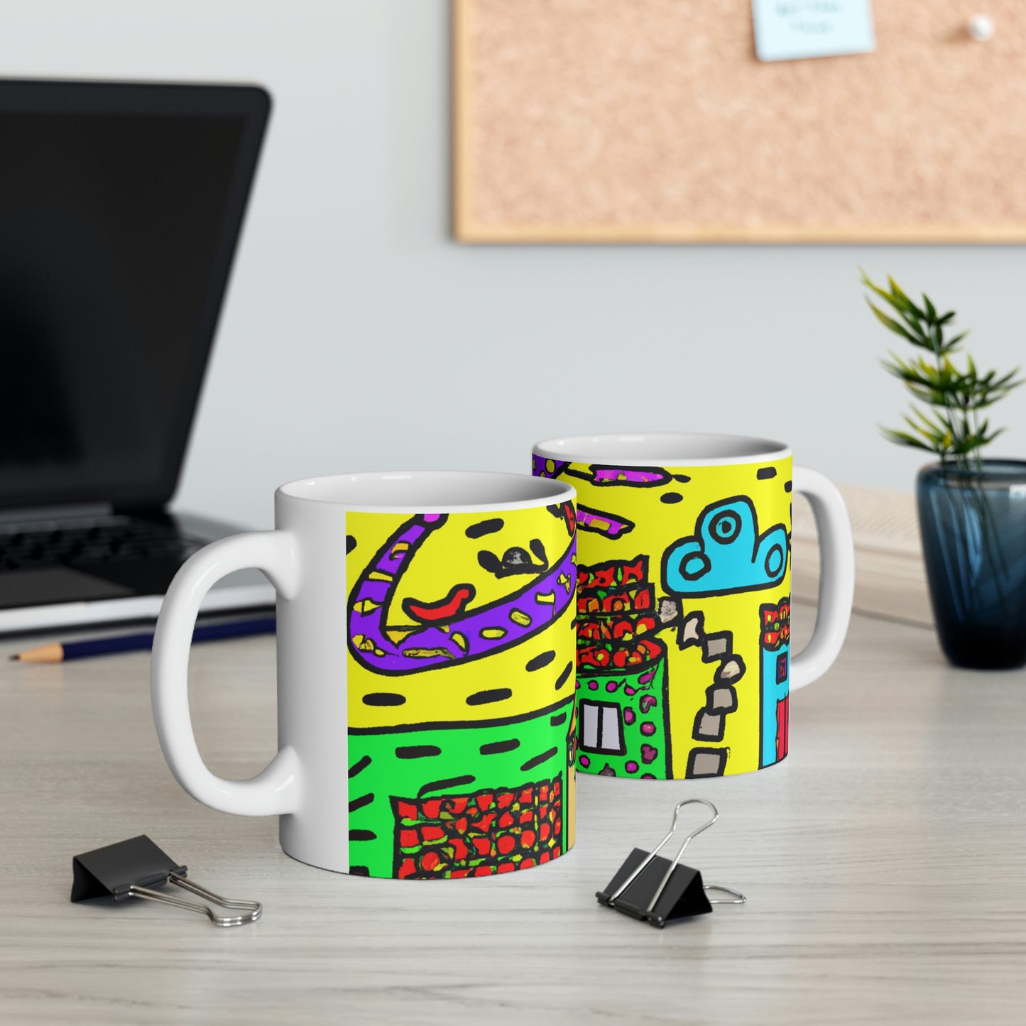 "A Slumbering Village of the Soaring Dragon" - The Alien Ceramic Mug 11 oz